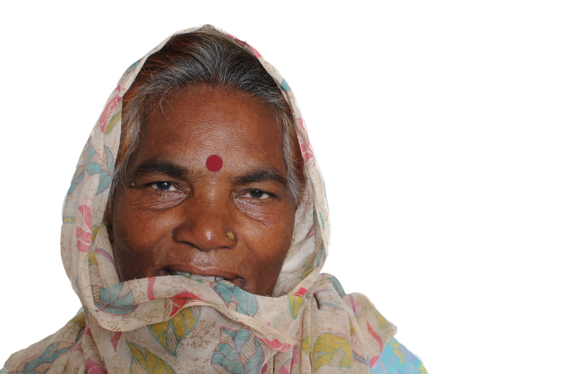 Closeup of an Indian villager woman.